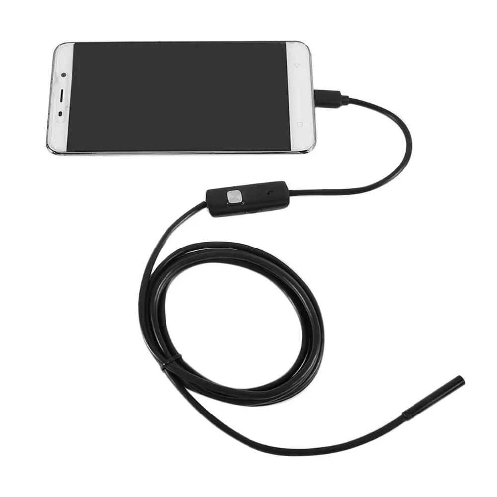 HD камера бороскоп 5 мм 2 м Мини USB эндоскоп IP67 водонепроницаемая область контроля 6