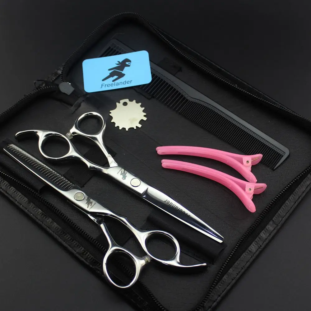 Набор ножниц из нержавеющей стали для стрижки и филировки 6