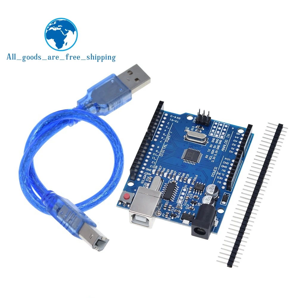 TZT UNO R3 макетная плата ATmega328P CH340 CH340G для Arduino UNO R3 с прямым контактным разъемом
