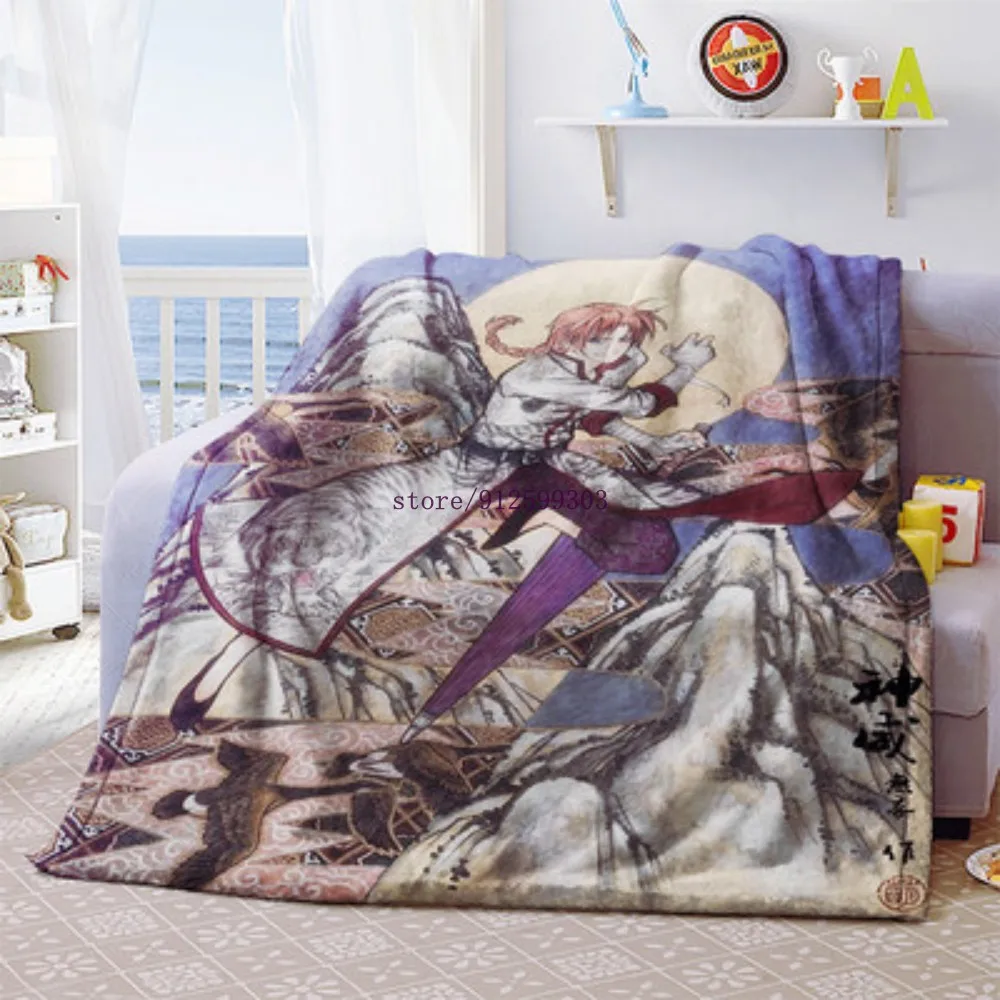Gintama-Manta personalizada de felpa de terciopelo para el hogar, cobertor c&aacute;lido de estilo Anime, para cama, sof&aacute;, Unisex-0