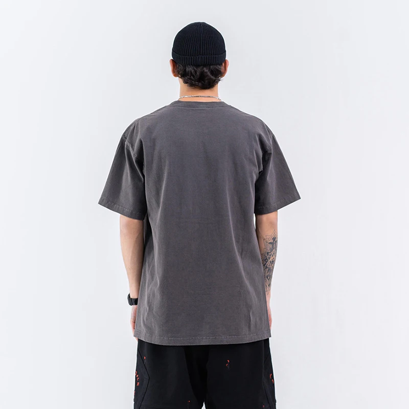 2020 Мужская футболка с молнией летняя хлопковая свободная коротким рукавом