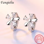 Женские серьги-кольца с кристаллами Fanqieliu, милые ювелирные украшения из серебра 925 пробы, подарок для девушки, FQL3235