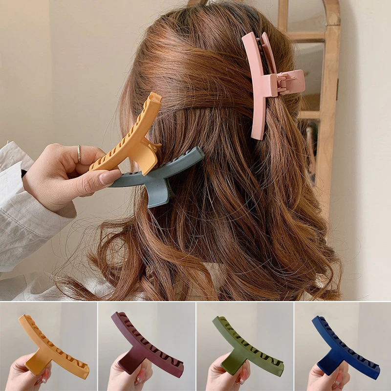 

Korean Fashion Hair Claw Clips Cute Strong Hold Simplicity Hair Clips Hair Styling Accessories for Women Girls BH