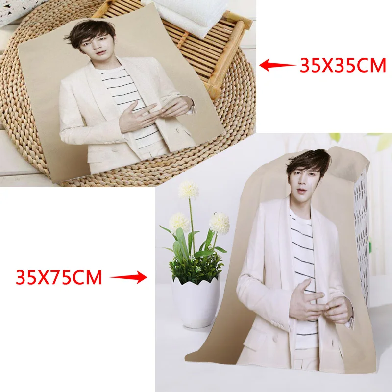 35x35cm 35x75cm Towels Custom KPOP Jang Keun Suk Printed Square Microfiber Absorbent Drying Bath Washcloth | Дом и сад
