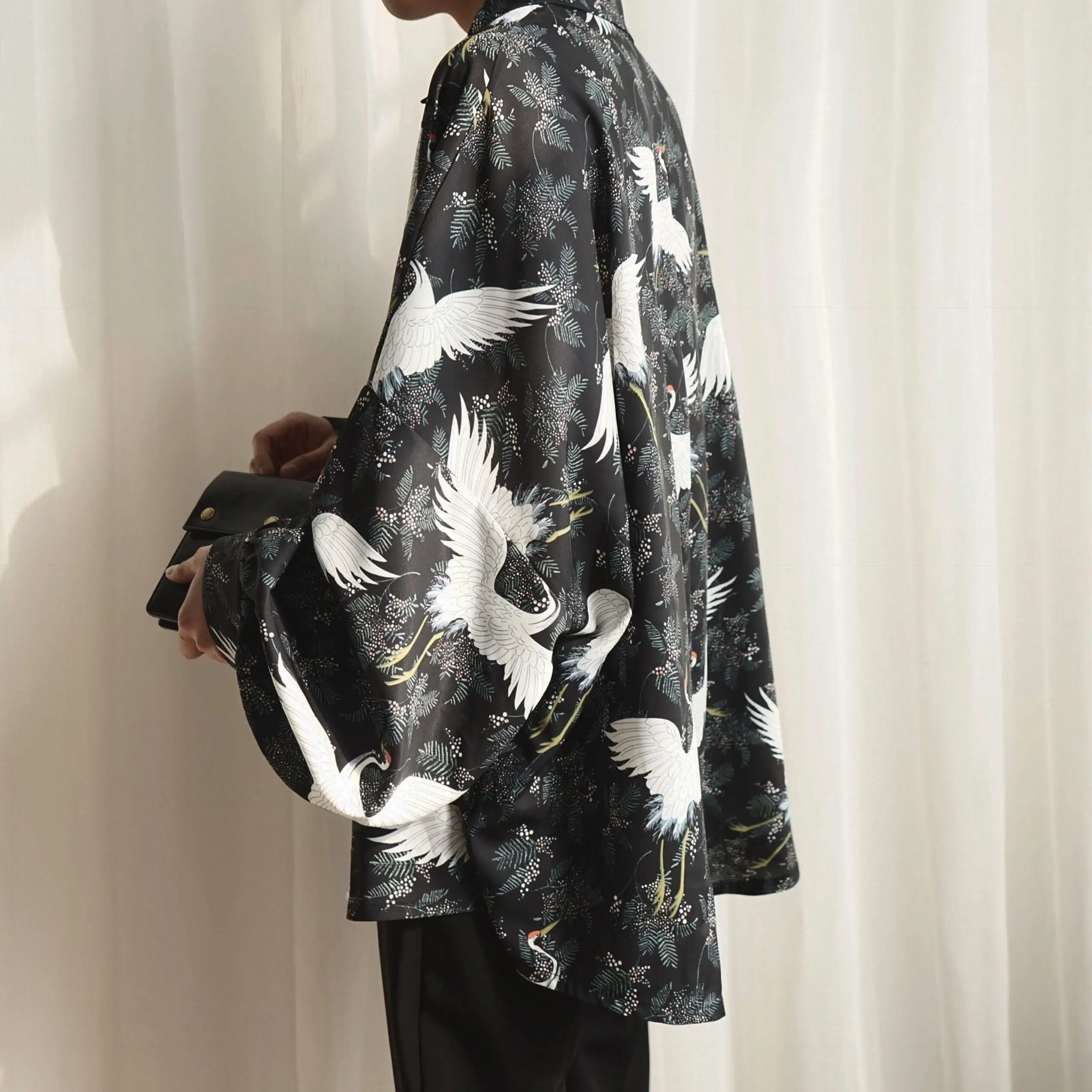 

Shirts Men Printed Harajuku Japanese Style All-match Loose 2XL Fashion Mens Shirt Chic Daily High Quality Comfortable Soft Top