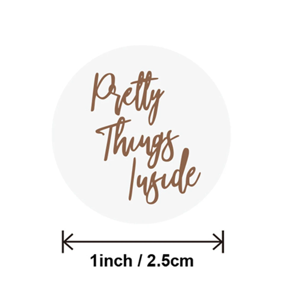 50 шт. милые вещи внутренние Стикеры 1 дюйм круглая бумага золото спасибо наклейки