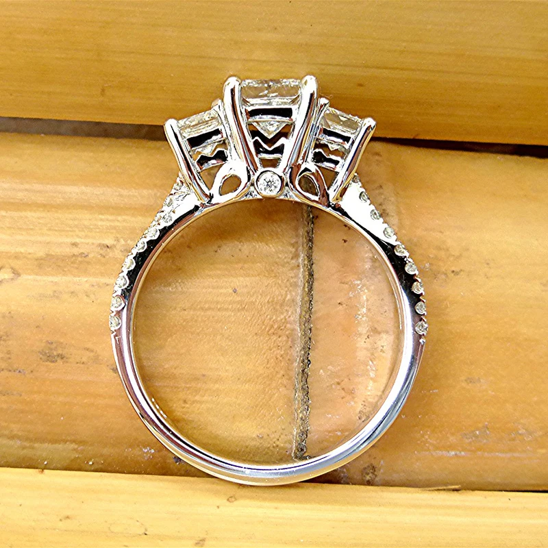 Женское кольцо принцессы CAOSHI блестящее с кубическим цирконием в современном