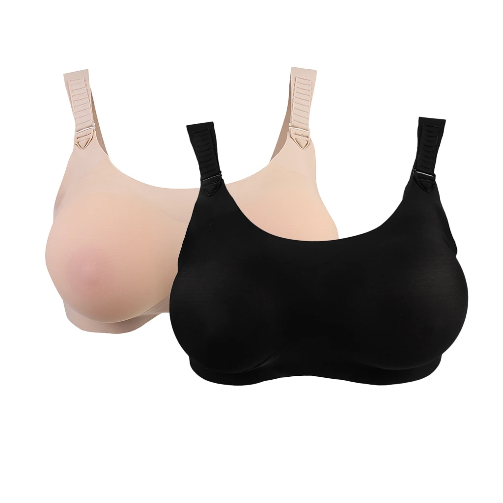 2Pack Silicone Pocket Bra Breast Forms Crossdresser Bra Mastectomy Bra 1000g