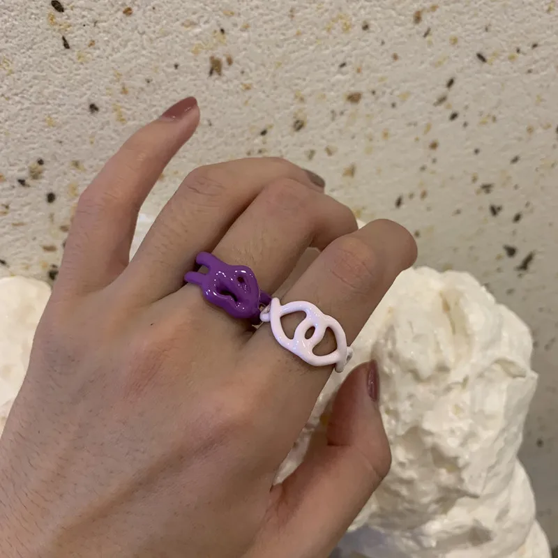 Кольца HUANZHI неправильной формы женские геометрические открытые Колечки ручной