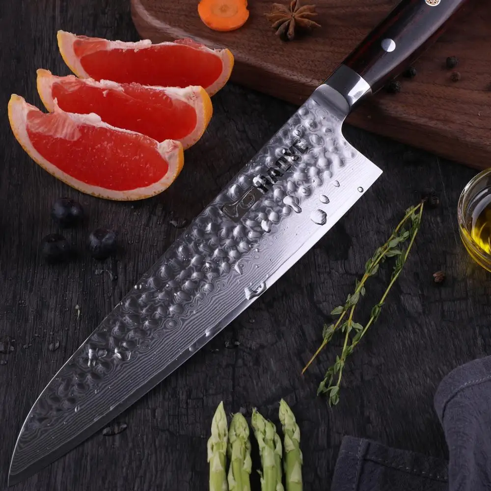 Японский нож шеф повара HAOYE vg10 из дамасской стали 8 5 дюйма кухонные ножи Gyuto