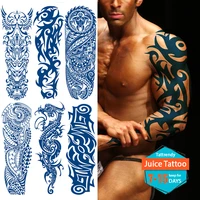 juice lasting waterproof temporary tattoo sticker dragon totem cloud tattoos men full arm sleeve body art fake tatto sexy boy