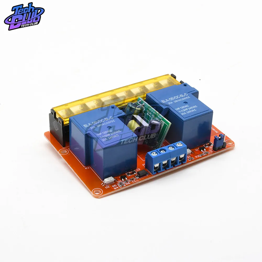 AC 100 -250V 30A высокое Мощность 2 изолированный канал релейная плата DC