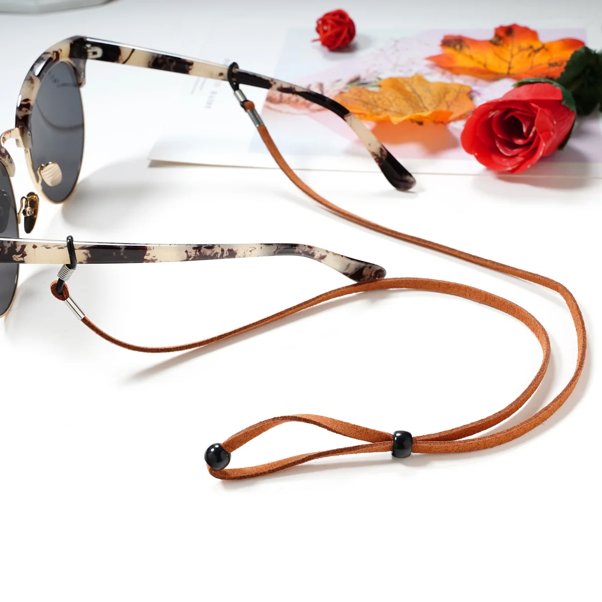 Шнур для очков кожаный шнур премиум класса ожерелье цепочка противоскользящий