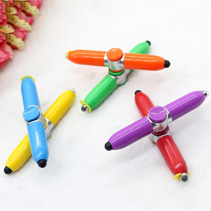 

1Pcs Fingertip Gyro Pen Ball Pointpen Led Light Relieve Stress Multi-Function Spinner Toy