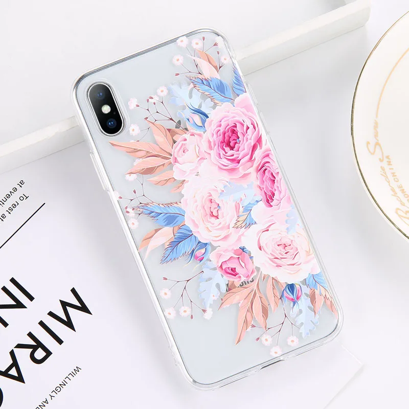 AC4696 Чехол USLION с зелеными листьями для iPhone 11 Pro XR XS Max X, 3D Рельефный цветочный чехол для телефона iPhone 6, 6 s, 7, 8 Plus, мягкие силиконовые чехлы - Цвет: AC4696