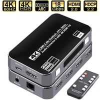 mini 4x1 4k hdmi switch audio extractor with arc optical toslink hdmi 2 0 switch 4k 60hz hdmi switcher remote for apple tv ps4