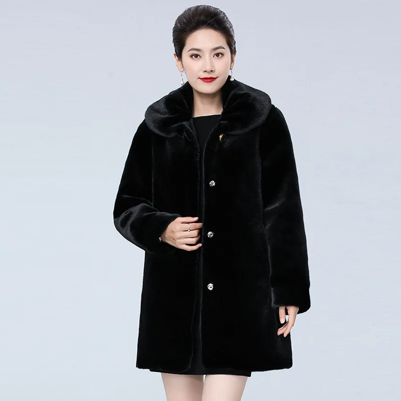 Women real mink coats female mink fur coat genuine long fur coat ladies winter clothes oversize 6xl 5xl 7xl natura fur coats