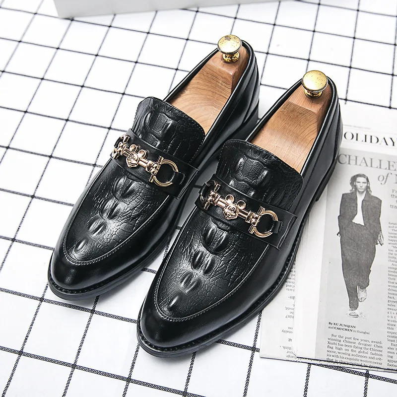 

Luxurious Men's Casual Leather Shoes Oxford For Men Office Business Slippers Gentleman Personality Wear-resistant Flat