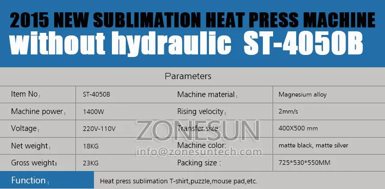 ST-4050B 2015 Sunmeta новейшая машина для термопечати футболок 40*50 см 220 В/50 Гц раздвижного