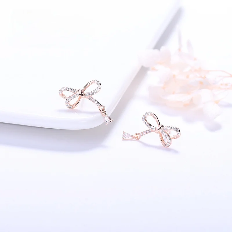 

Женские серьги-подвески из чистого серебра 925 пробы