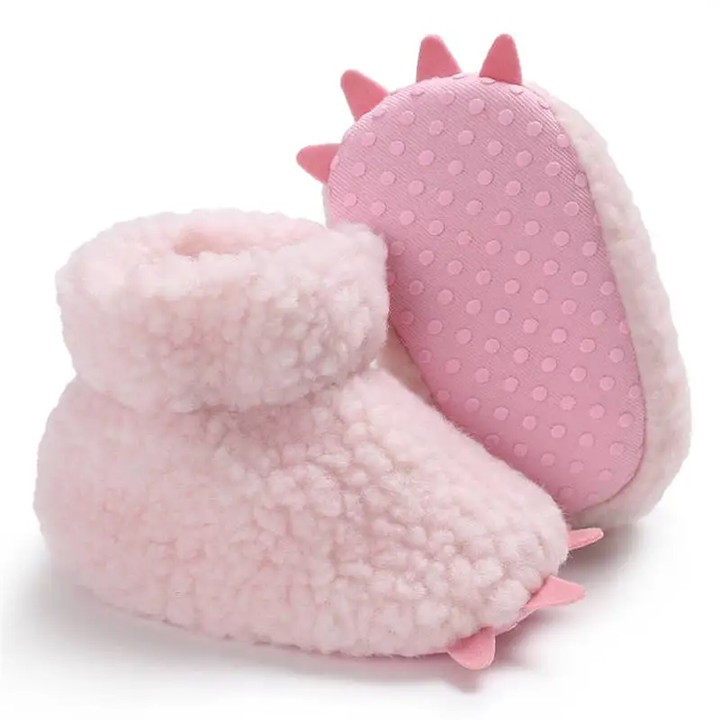 Зимние теплые плюшевые От 0 до 2 лет с героями мультфильмов Детские ботиночки для