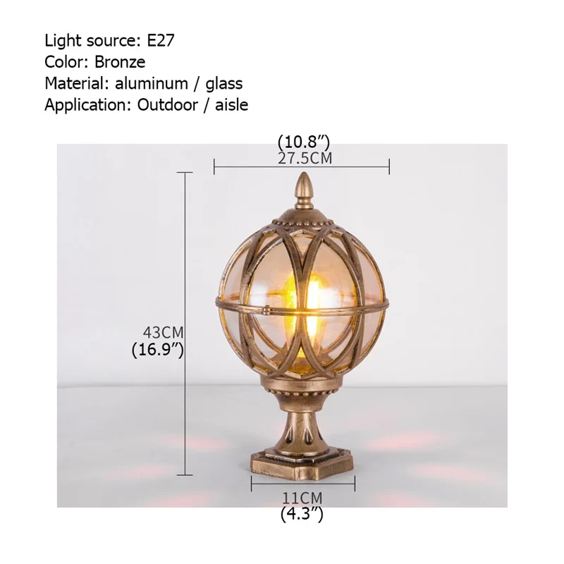 Уличный светодиодный светильник OUFULA для внутреннего дворика современный