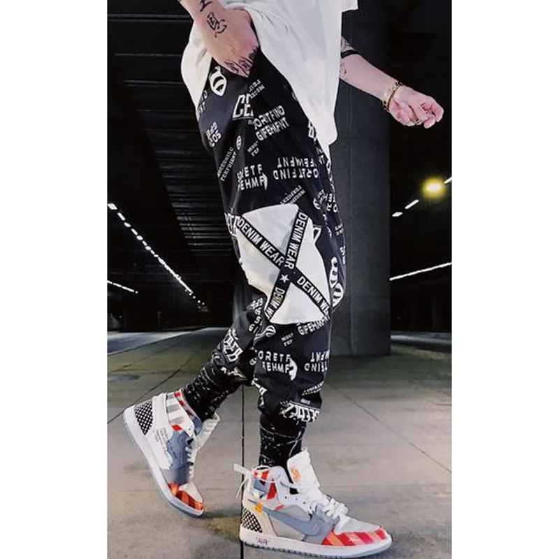 Мужские Студенческие Новинка весна-осень 2020 хип-хоп трендовые мужские брюки до