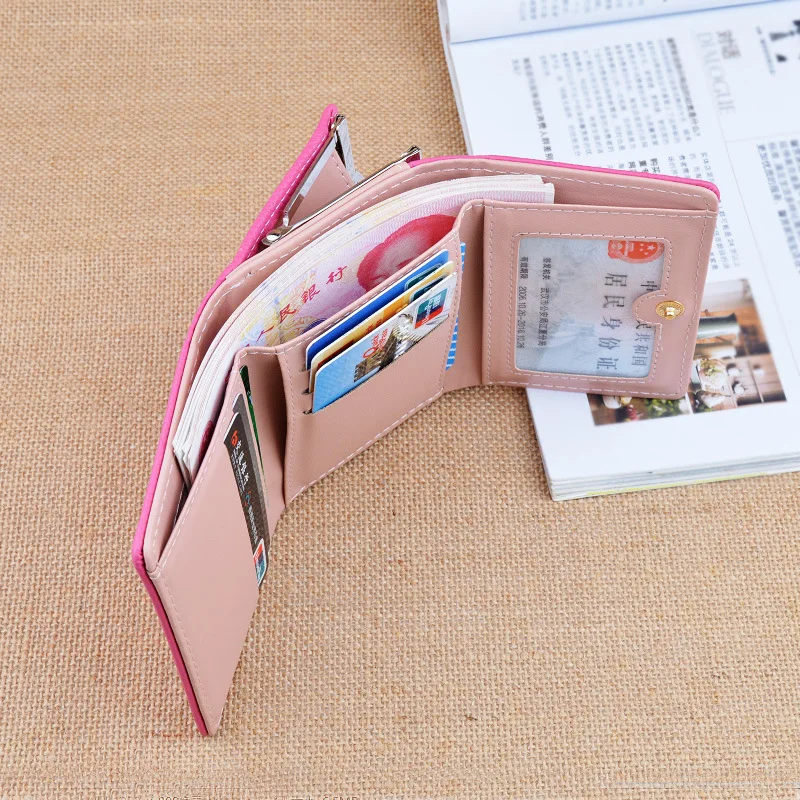 Женский кошелек 2021 дамские короткие женские кошельки украшенные Кроликом для