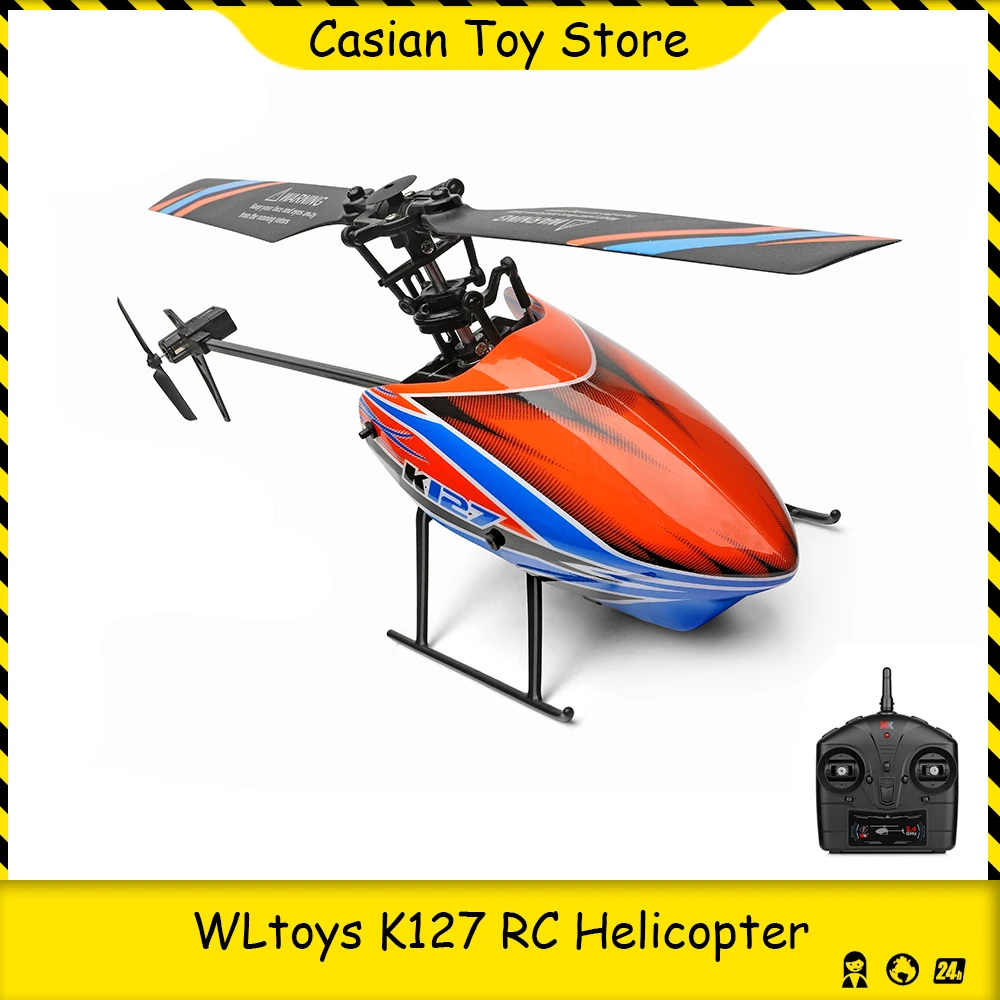 

WLtoys K127 RC Helicopter 2.4G 4CH 6-Aixs Gyroscope Flybarless With Air Pressure Fixed Height RTF Model RC Plane Airplane Toys