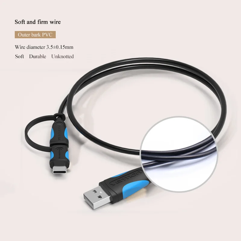 Vention USB 2 0 USB-C кабель для синхронизации данных и зарядки 150 см type-C OnePlus ZUK Z1 Xiaomi 4C MX5