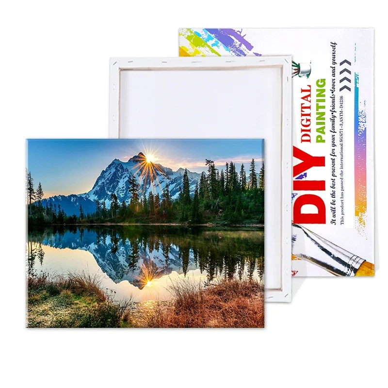 Безрамная Снежная гора своими руками искусственная живопись пейзаж Картина на