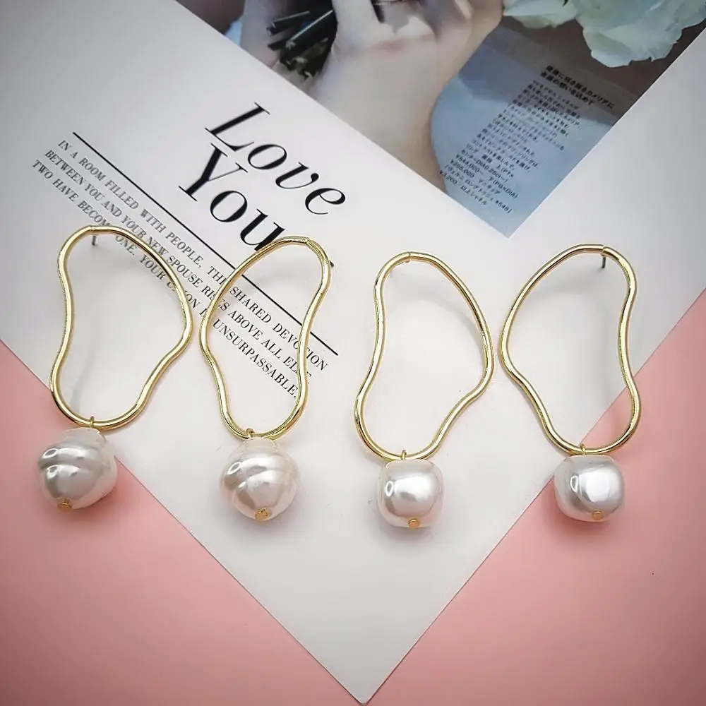 2020 Новые поступления золотые серьги Модные ювелирные изделия Свадебные вечерние