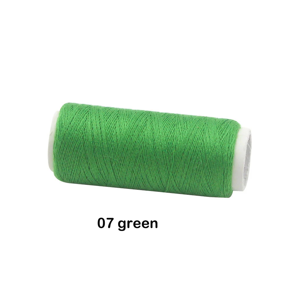 1-39 шт 200 ярдов нить для шитья из полиэстера набор ниток для вышивки крепкие и прочные швейные нитки рукоделие для ручные приспособления - Цвет: 07 green