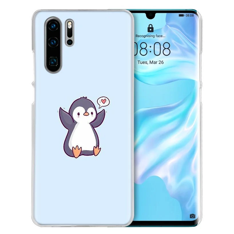 Жесткий чехол для huawei P30 P20 P10 mate 30 20 10 Nova 5 5i Pro Lite P Smart Z Plus Прекрасный Пингвин полярный медведь