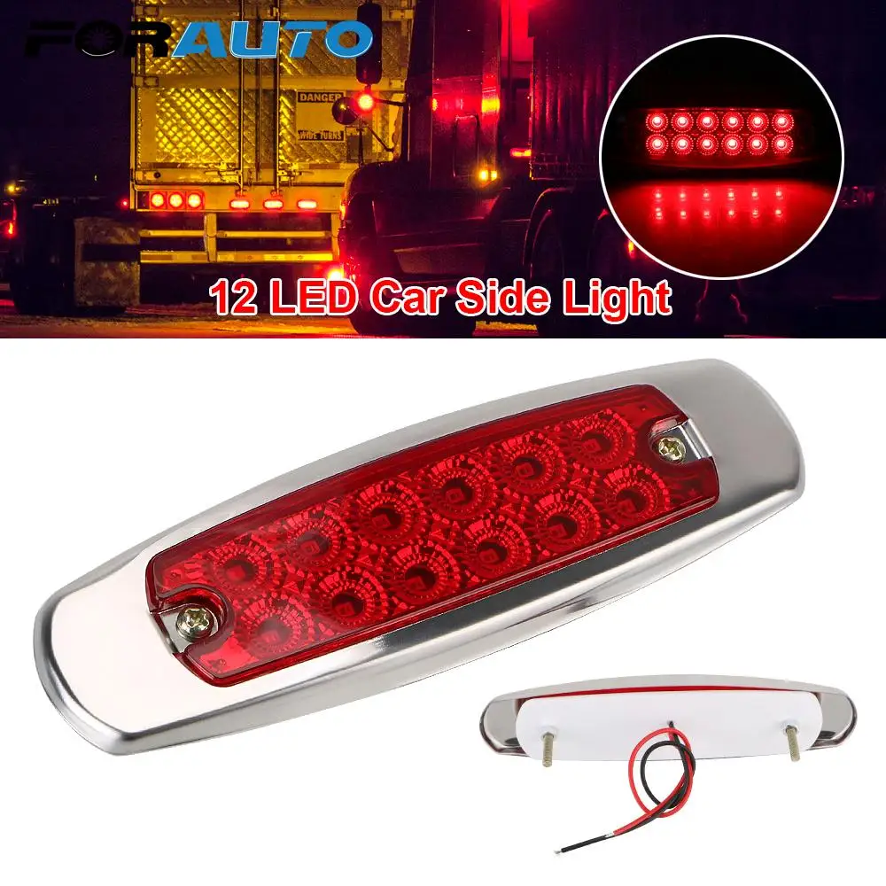 

Heavy Truck Side Lamp Signal Light Rear Lights Fish Shape Marker 12 LED Warning Light 12-24V