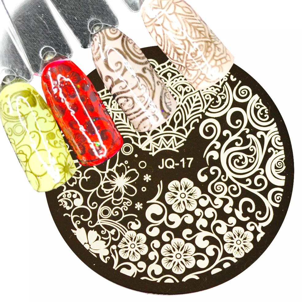 1 шт. красота цветок стили полировка изображений Печать ногтей штамповки