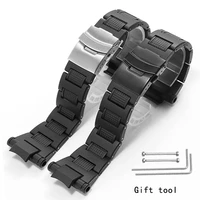 peiyi plastic steel strap black special interfacee bracelet replacement belt for casio g shock ga 1000 1100gw a1100 a1000