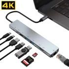 USB 3.0 Type-C Hub к RJ45 HDMI адаптер 4K Thunderbolt 3 USB C Hub 3,1 VGA TF SD Reader слот PD для MacBook Pro Air 13 3,0 M1