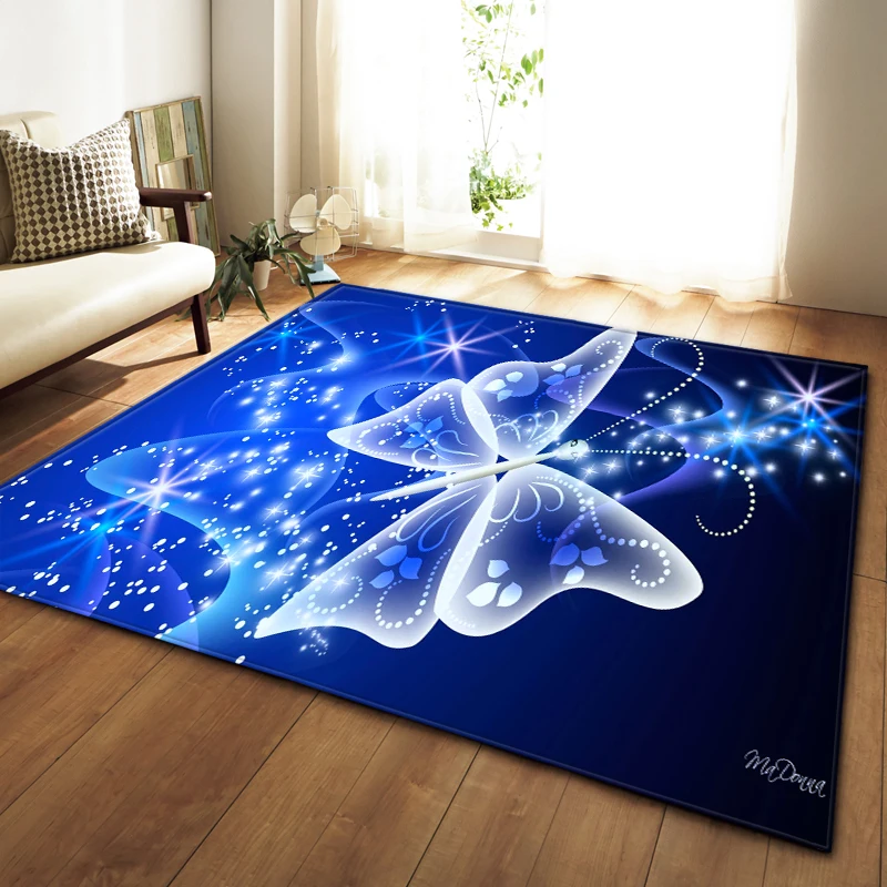 

Living Room Carpet Soft Flannel 3D Printed Area Rugs Parlor Mat Rugs Anti-slip Large Rug Carpet for Bedroom Area Rug