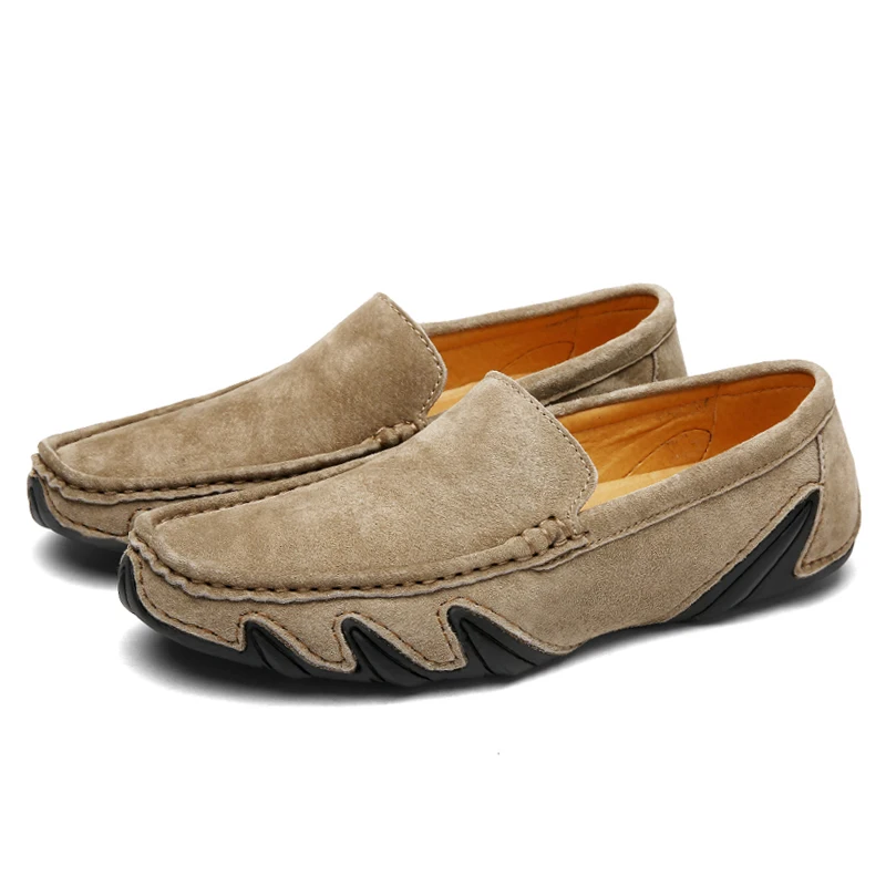 Замшевые мужские кожаные туфли повседневная мужская обувь для вождения сезон
