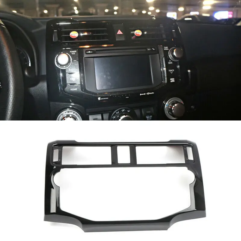 

Black Central Console Navigation Frame Cover Trim For Toyota 4Runner 2014-2019