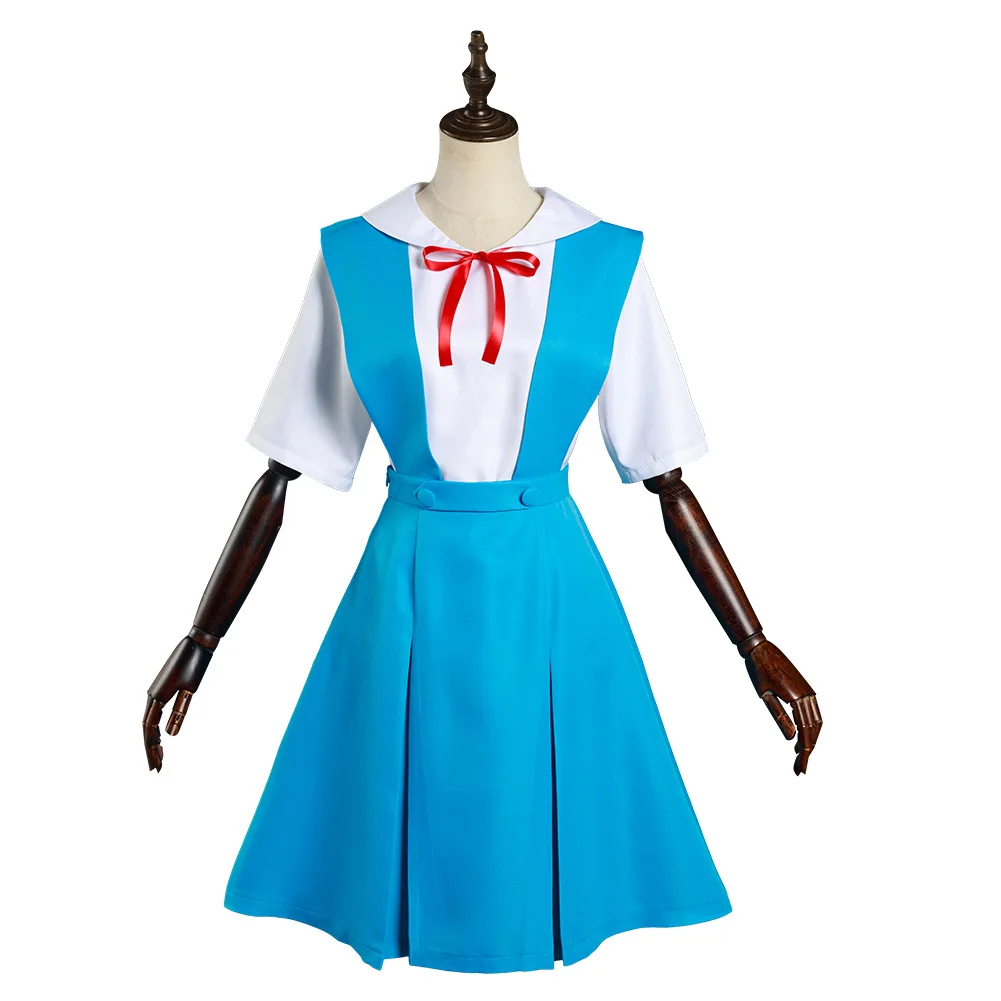 Аниме ЕВА АСУКА Langley Soryu)/Ayanami Rei Косплэй костюм Школьная Униформа платье Детские
