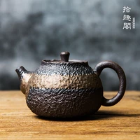 gold glaze ceramic teapot zen coarse pottery single pot of japanese filtering pot of puer tea teapot kung fu tea set