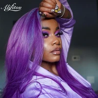 alifitov highlight wig purple colored human hair wigs 13x4 ombre natural wave lace front wig highlight lace front human hair wig