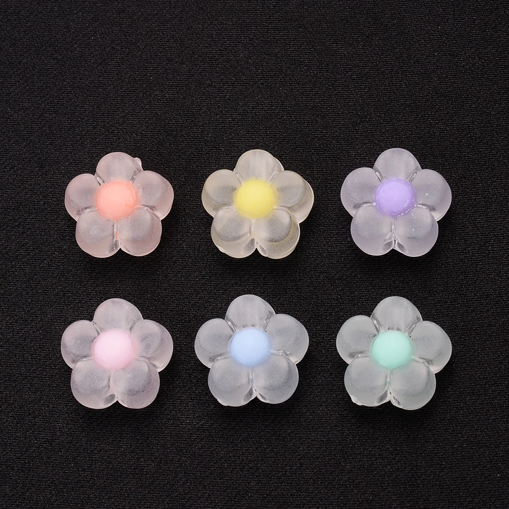 Матовые бусины в форме подсолнуха фурнитура для изготовления ювелирных изделий