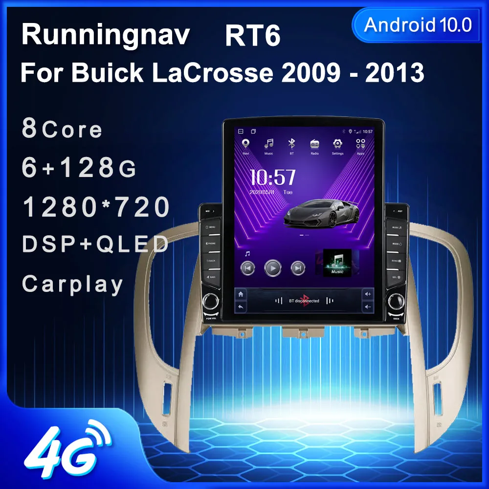 Runningnav Für Buick LaCrosse 2009 - 2013 Tesla Typ Android Auto Radio Multimedia Video Player Navigation GPS