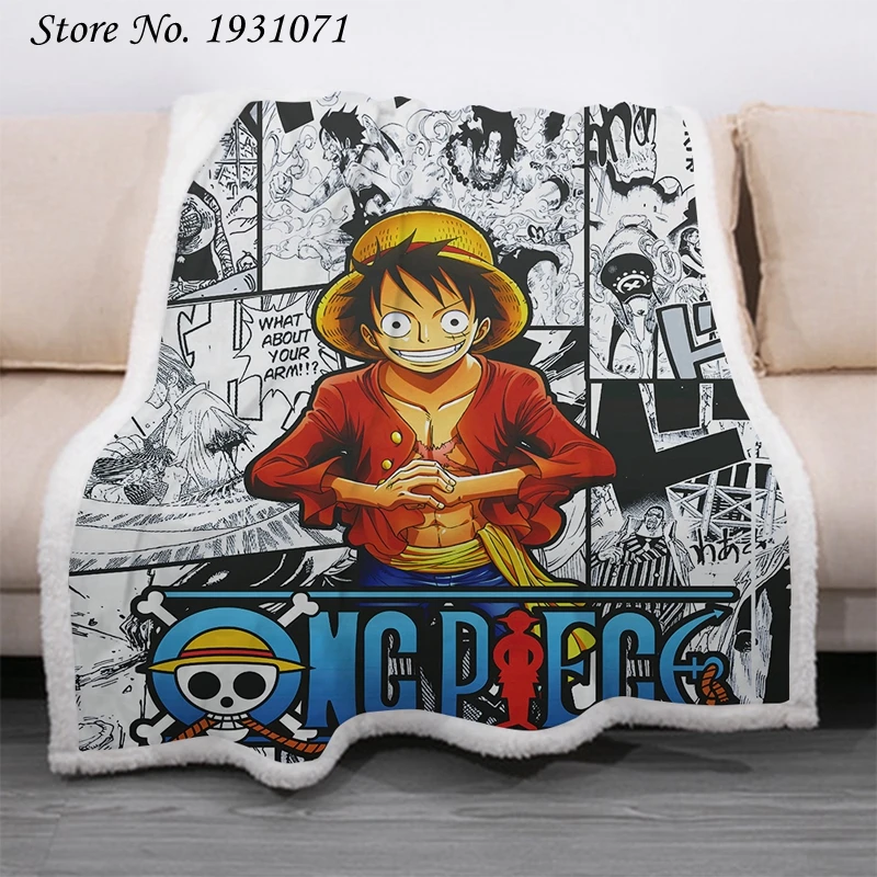 Флисовое одеяло с 3D принтом популярное аниме цельный плед для кровати толстое