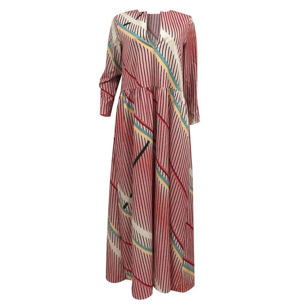 Женское вечернее платье с длинным рукавом SAGACE длинное макси v-образным вырезом 2020