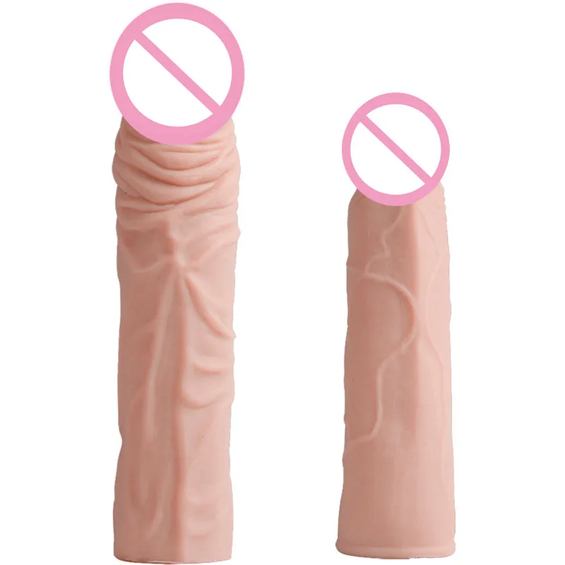 

Reuse Condom Penis Extender For Men Condoms Adult Penis Sleeve Enlargement Cock Rings