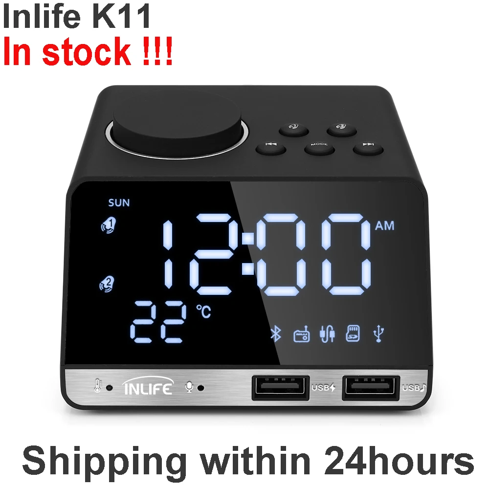 Bluetooth Колонка Inlife K11 со светодиодной подсветкой и USB портом|Портативные колонки| |